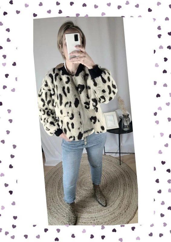 Bombers Léopard - Effet moumoute - Taille Unique - Neuve avec étiquette